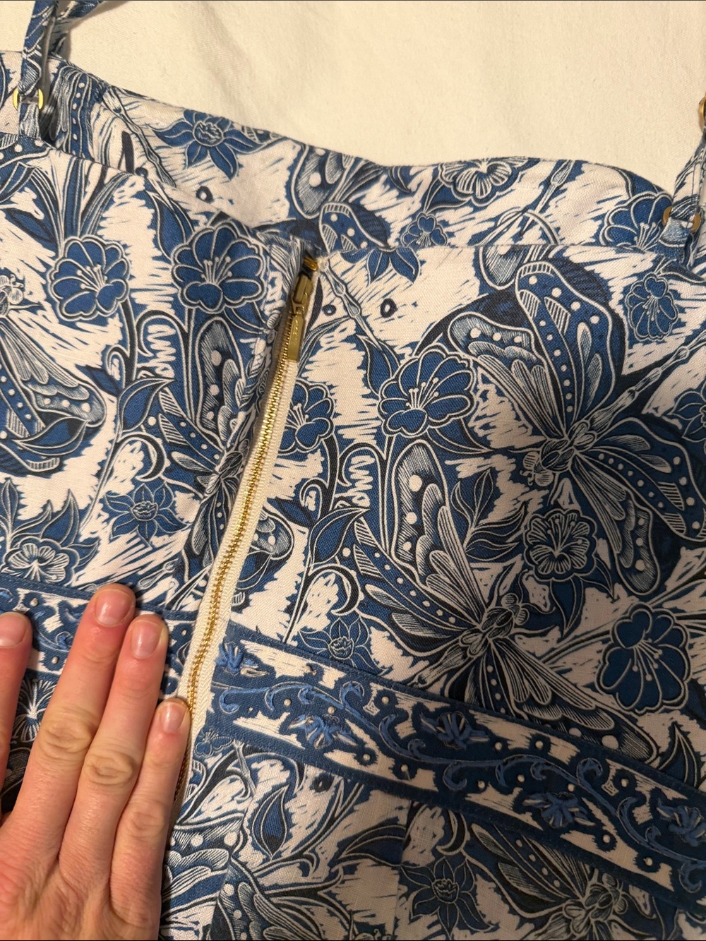 Agua by Agua Bendita Blue and White Floral Maxi Dress - Picture 2 of 5
